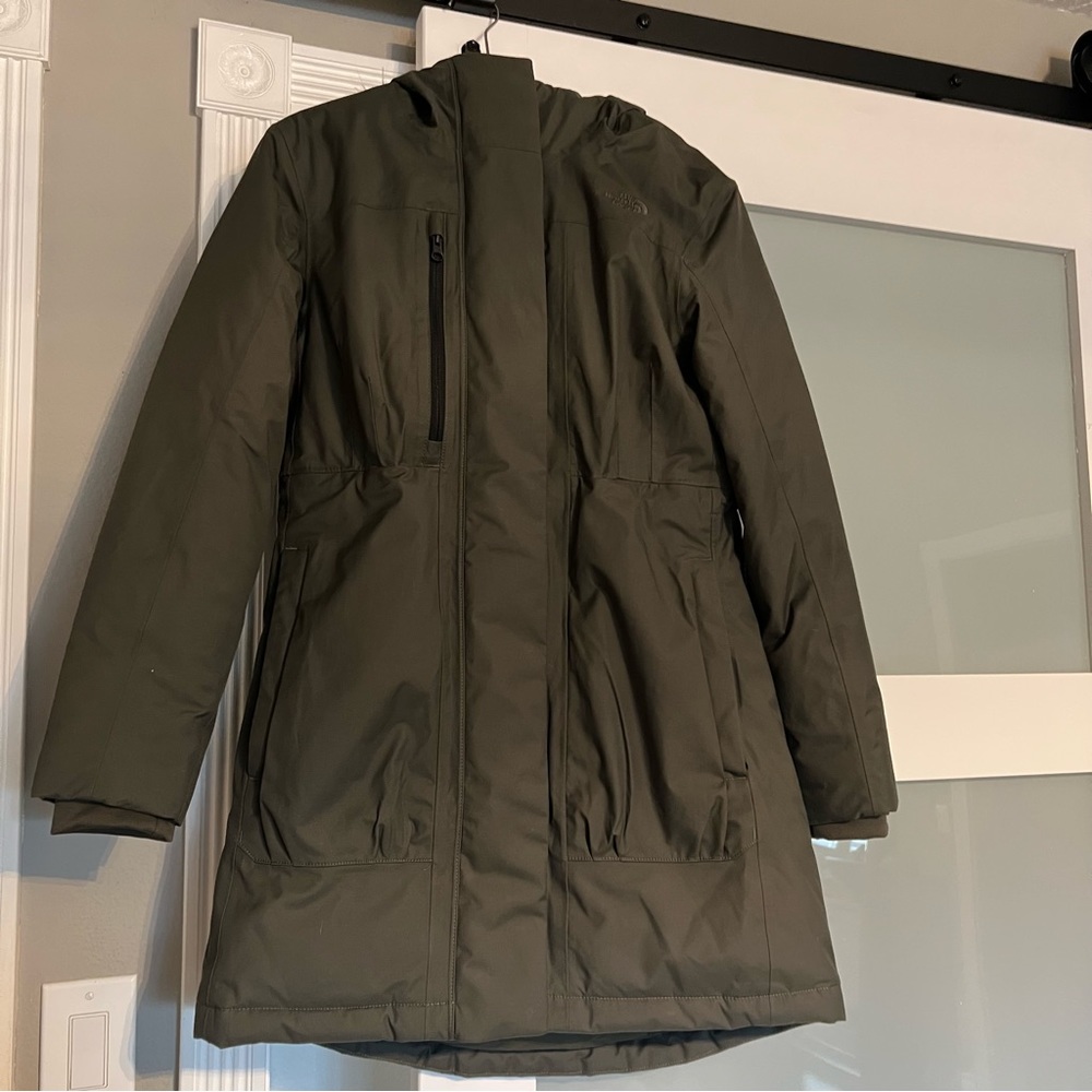 THE NORTH FACE DOWN JACKET, OLIVE GREEN